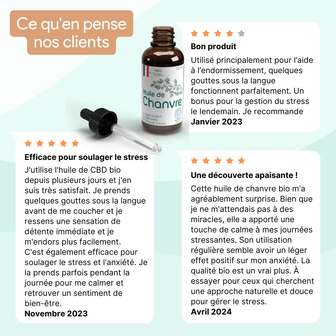 Huile de chanvre • Stress